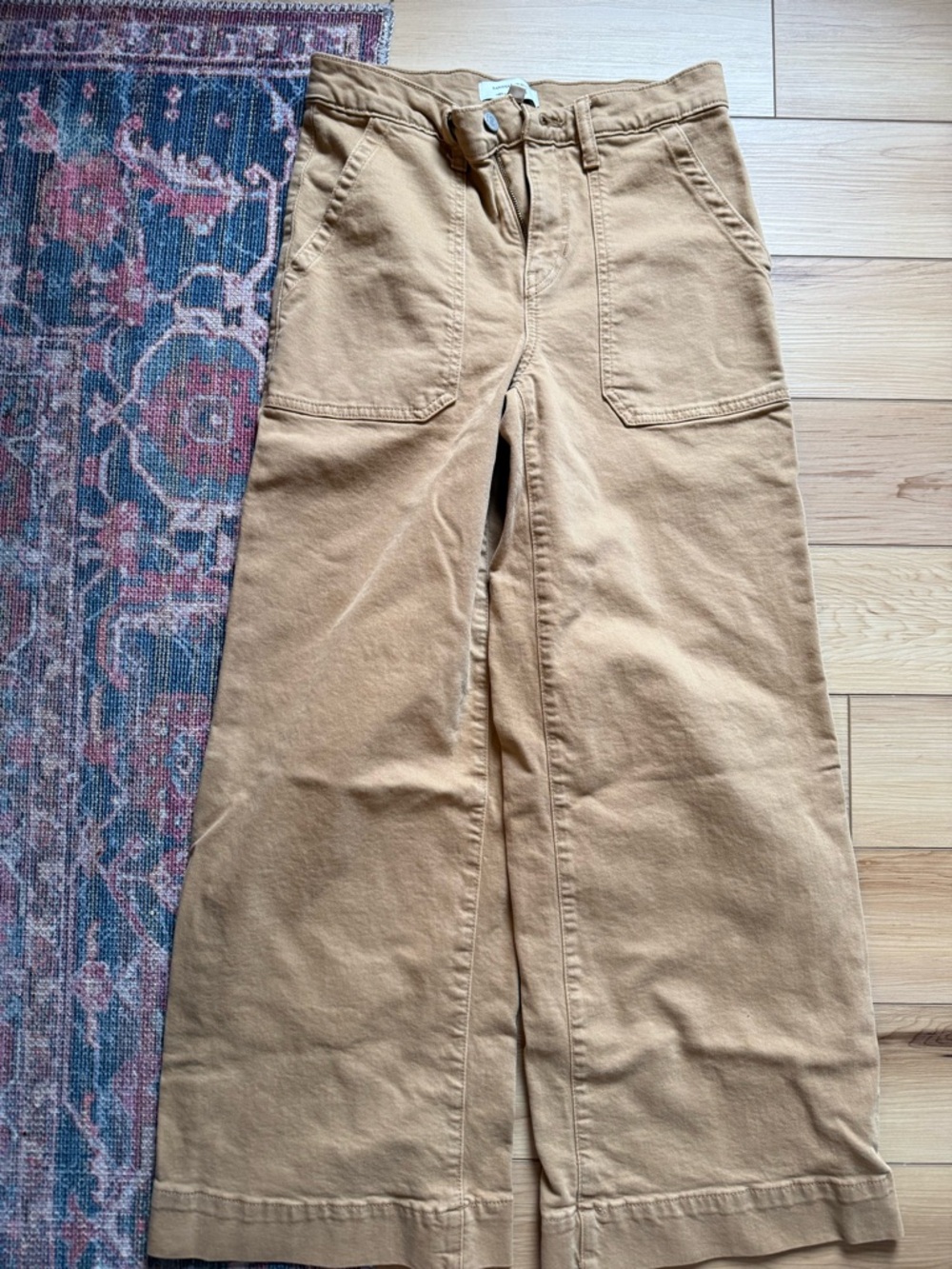 Banana Republic Wide Leg High Rise Khaki 27